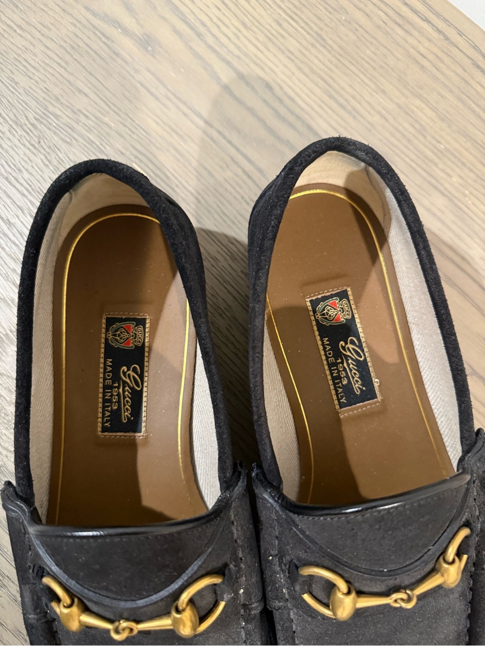 Gucci Black Suede Horsebit Loafers Size 9 - Picture 3 of 7